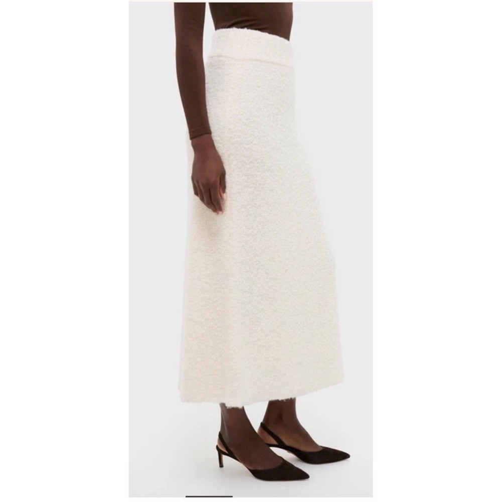 Tuckernuck Ivory Boucle Lillia Sweater Skirt‎ Cream Midi Knit Small 4/27 NWT